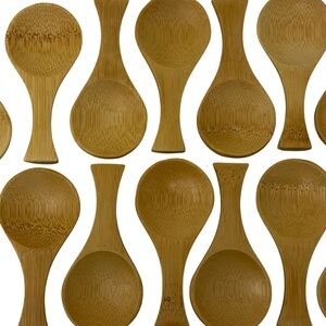 Bamboo Mini Spoons Set Of 16 Condiments Spice Eco-Friendly Unbranded Lightweight